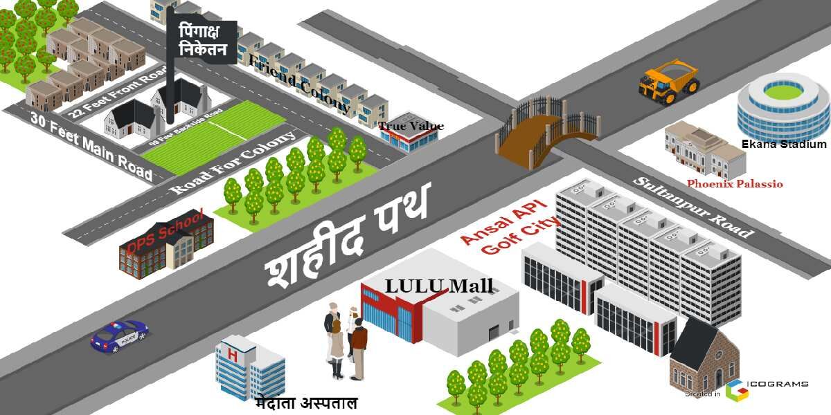 3 BHK House 1560 Sq.ft. for Sale in Shaheed Path, Lucknow