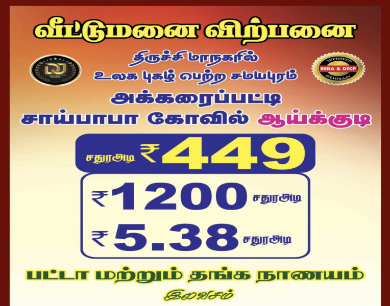  1200 Sq.ft. Residential Plot for Sale in Manachanallur, Tiruchirappalli