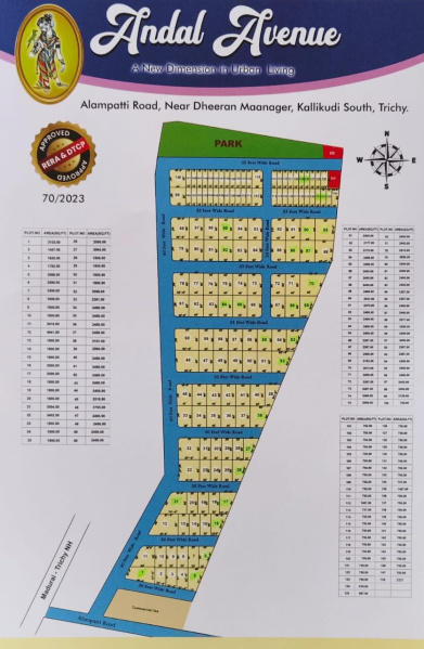  Residential Plot 3300 Sq.ft. for Sale in Manikandam, Tiruchirappalli