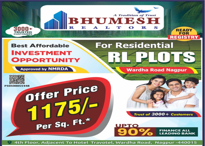 Residential Plot 1000 Sq.ft. for Sale in Wardha Road, Nagpur