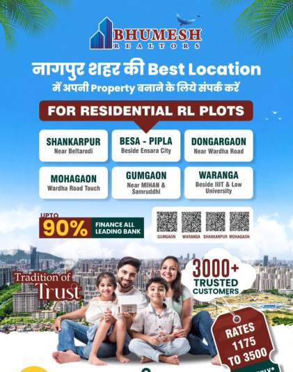  Residential Plot 3300 Sq.ft. for Sale in Besa, Nagpur