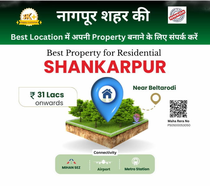  Residential Plot 1000 Sq.ft. for Sale in Shankarpur, Nagpur