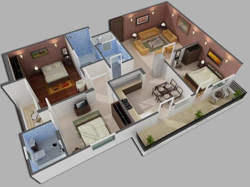 3 BHK Residential Apartment 1306 Sq.ft. for Sale in New City Center, Gwalior