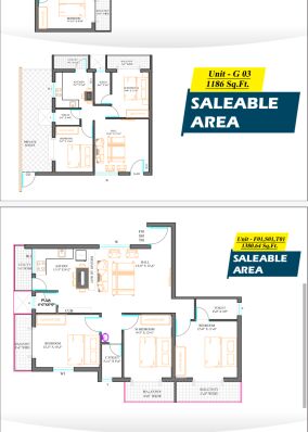 3 BHK Apartment 1380 Sq.ft. for Sale in Sadashiva Nagar, Bangalore