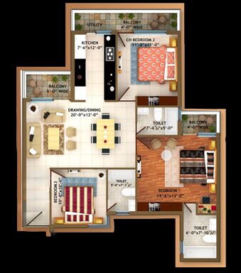 3 BHK Apartment 1650 Sq.ft. for Sale in Sector 123, Airport Road, Mohali
