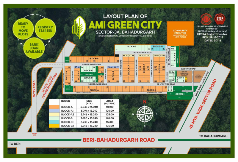  Residential Plot 105 Sq. Yards for Sale in Sector 3, Bahadurgarh