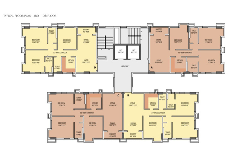3 BHK Apartment 1374 Sq.ft. for Sale in Madhyamgram, Kolkata