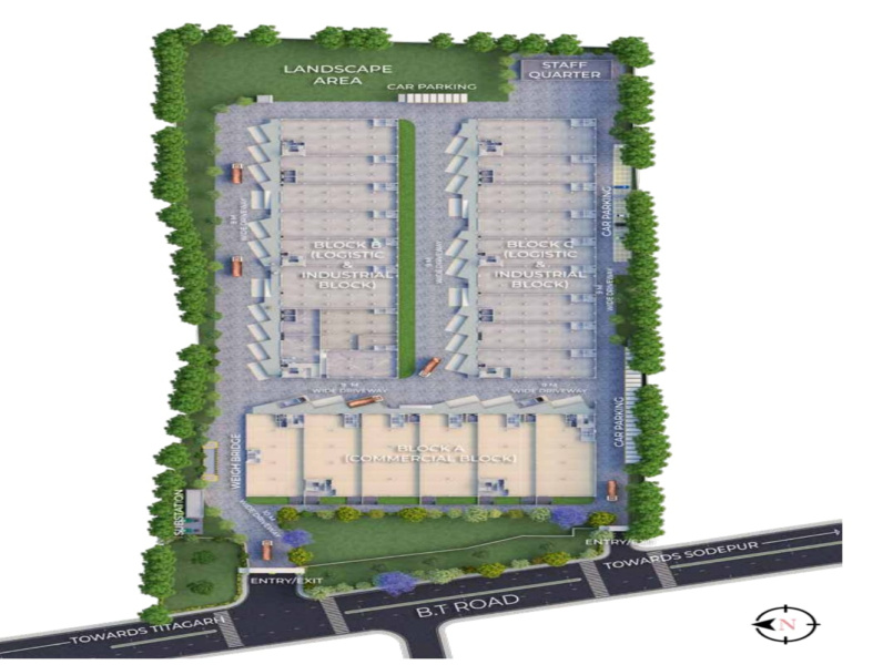  7629 Sq.ft. Factory for Sale in B T Road, Kolkata