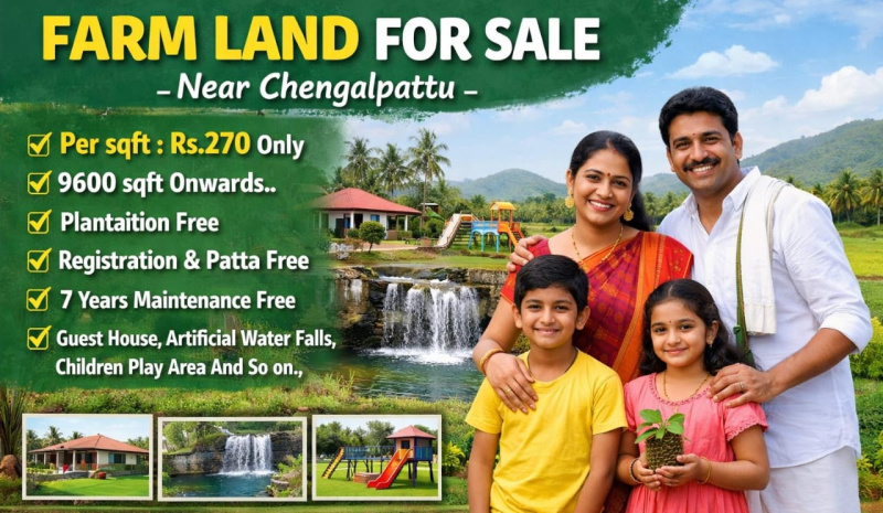  9600 Sq.ft. Agricultural/Farm Land for Sale in Chithamur, Kanchipuram