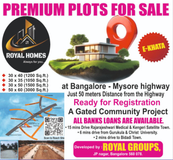  Residential Plot for Sale in Bidadi, Bangalore
