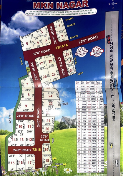  2620 Sq.ft. Residential Plot for Sale in Thiruparankundram, Madurai