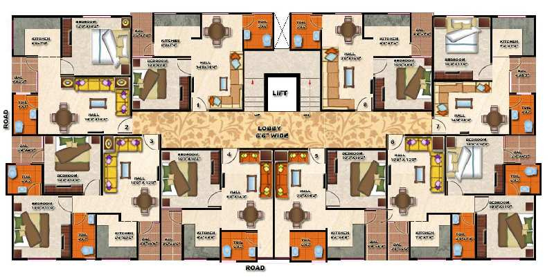 2 BHK Apartment 780 Sq.ft. for Sale in Bicholi Mardana, Indore