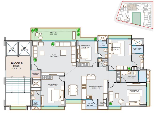 4 BHK Apartment 430 Sq. Yards for Sale in Sargaasan, Gandhinagar