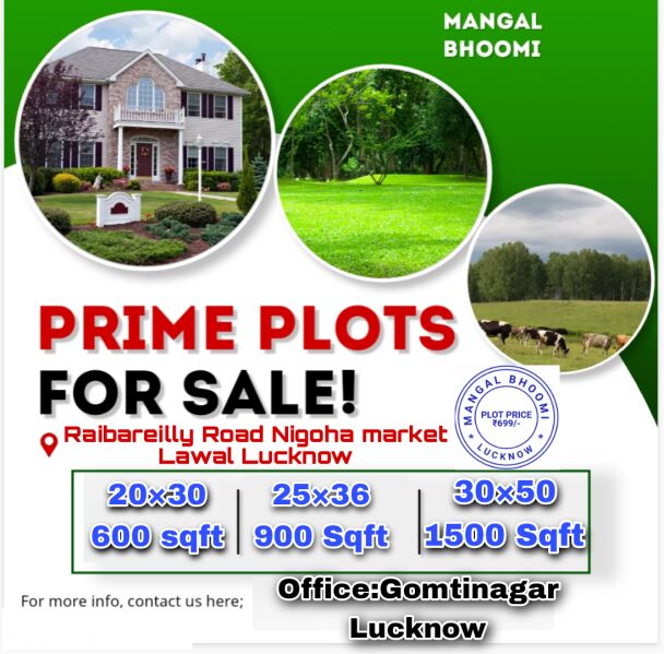  Residential Plot 600 Sq.ft. for Sale in Nigoha, Lucknow
