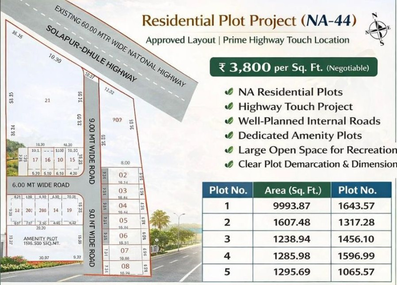  999 Sq.ft. Residential Plot for Sale in Sambhaji Nagar, Aurangabad