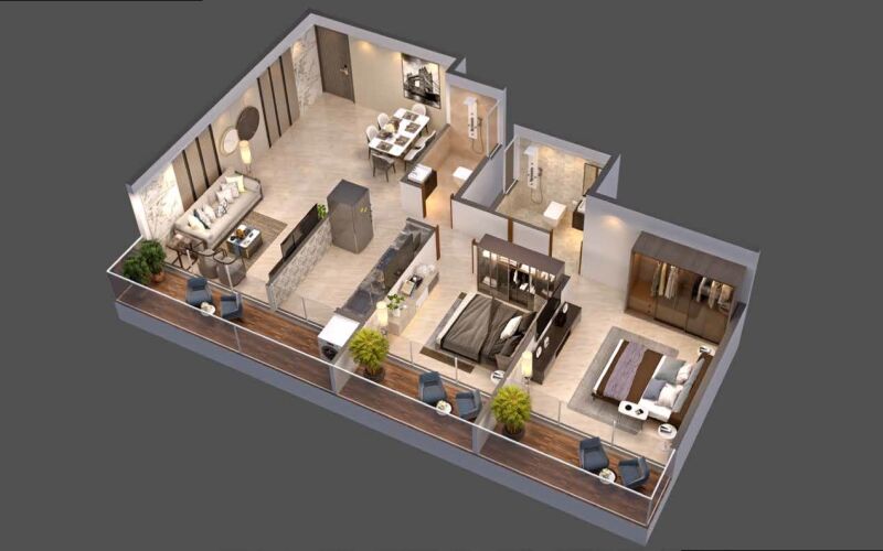2 BHK Apartment 781 Sq.ft. for Sale in Dombivli East, Thane