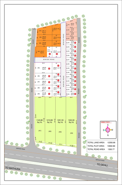  Commercial Land 111 Sq. Yards for Sale in Chhata, Mathura
