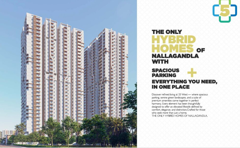 2 BHK 1360 Sq.ft. Apartment for Sale in Nallagandla, Hyderabad