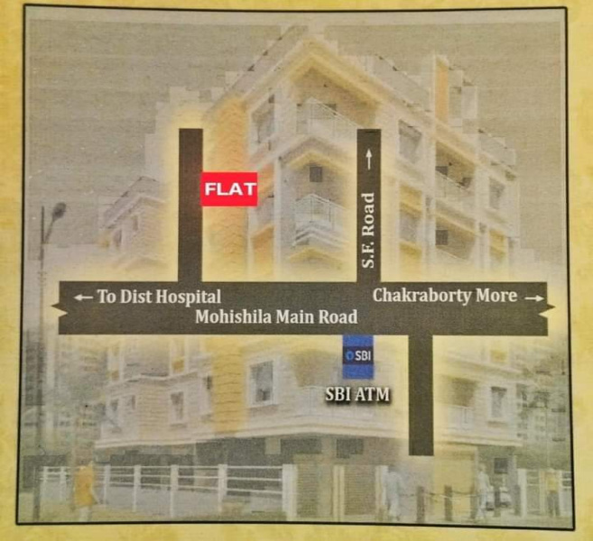 2 BHK Apartment 725 Sq.ft. for Sale in Mohishila Colony, Asansol