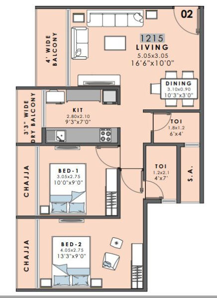 2 BHK Builder Floor 1120 Sq.ft. for Sale in Khandeshwar, Navi Mumbai