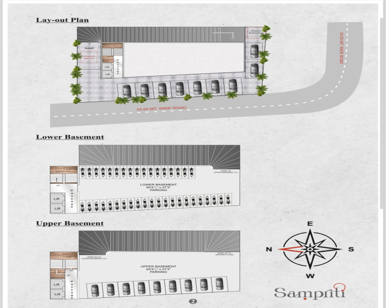  Office Space 2500 Sq.ft. for Rent in New Citylight, Surat