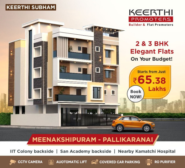 2 BHK Apartment 866 Sq.ft. for Sale in Pallikaranai, Chennai