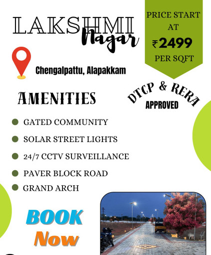  Residential Plot 600 Sq.ft. for Sale in Alapakkam, Chengalpattu