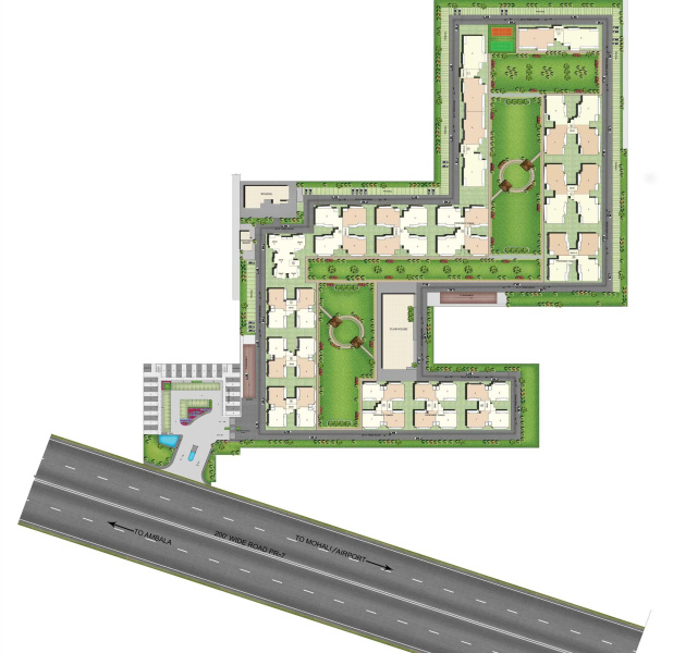  Penthouse 2363 Sq.ft. for Sale in Airport Road, Zirakpur