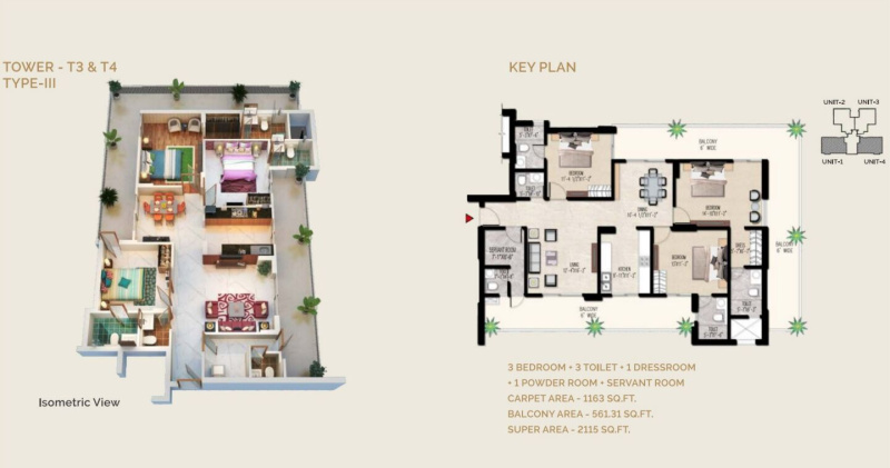 3 BHK Apartment 2115 Sq.ft. for Sale in Sector 77 Gurgaon