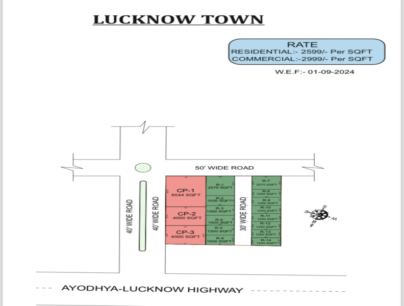  Residential Plot 1599 Sq.ft. for Sale in Lalbagh, Lucknow