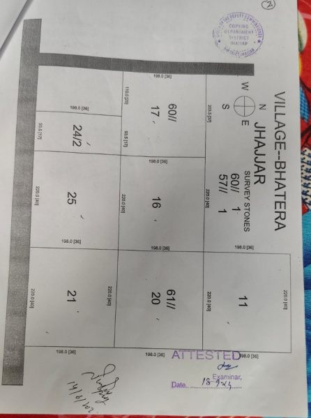  6 Acre Agricultural/Farm Land for Sale in Bhatera, Jhajjar