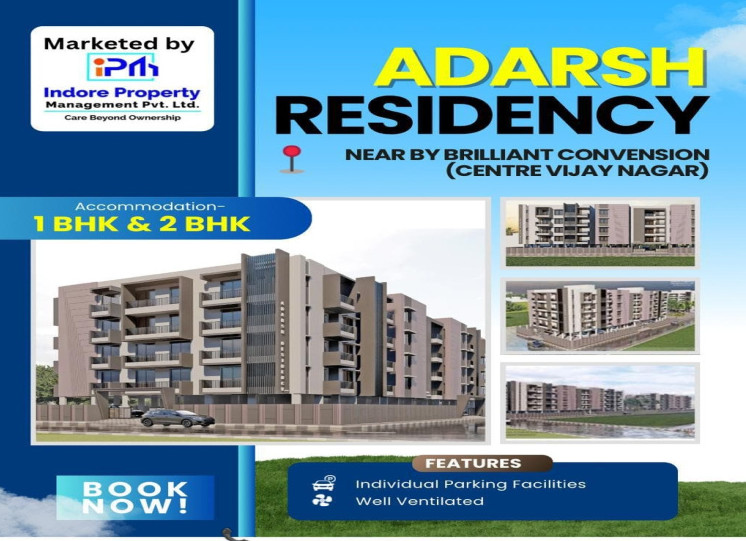 2 BHK Apartment 1100 Sq.ft. for Sale in Scheme No 136, Indore