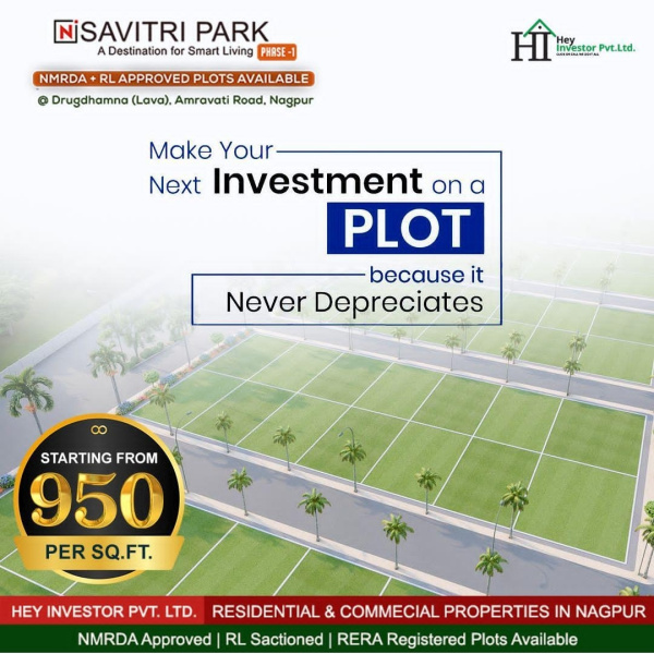  Residential Plot 1000 Sq.ft. for Sale in Davlameti, Nagpur