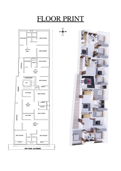 2 BHK Apartment 1086 Sq.ft. for Sale in Perambur, Chennai