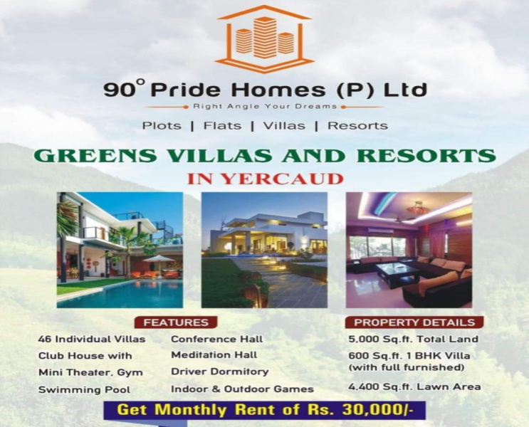 1 BHK Villa 5000 Sq.ft. for Sale in Yercaud, Salem