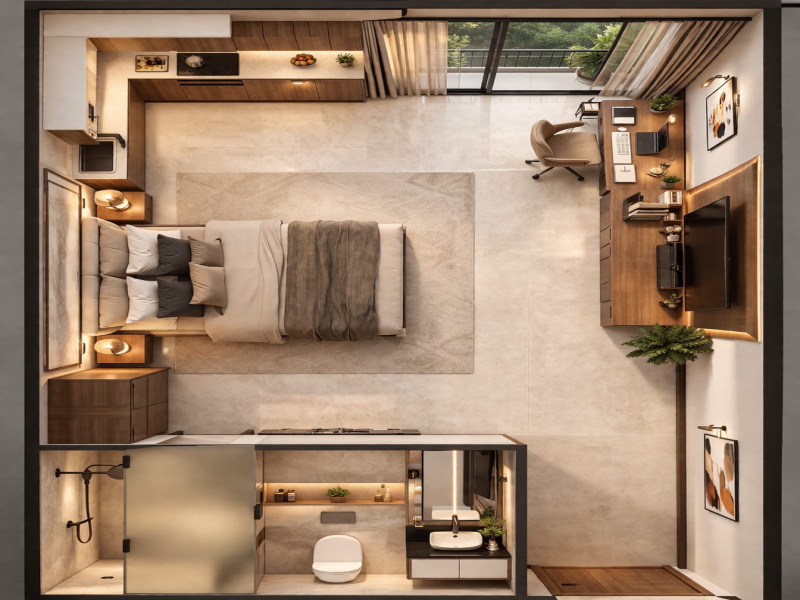 1 RK 565 Sq.ft. Apartment for Sale in NH-19, Vrindavan