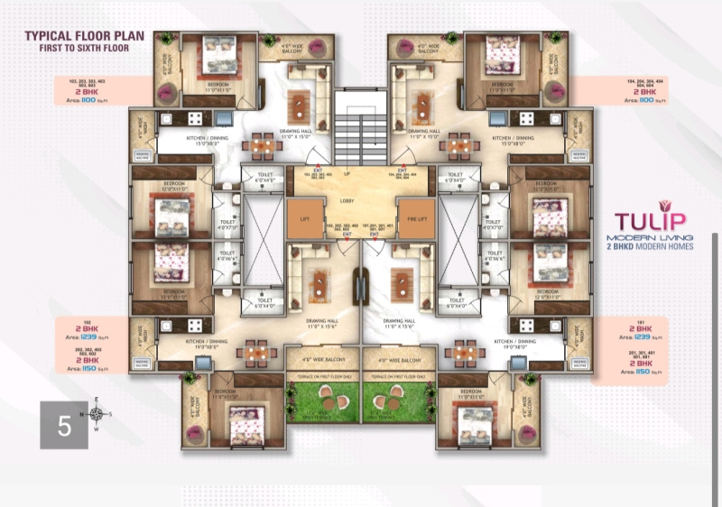 2 BHK Apartment 1100 Sq.ft. for Sale in Ghogali, Nagpur