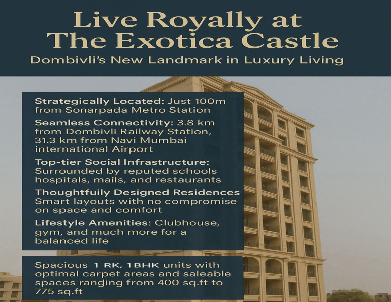 1 BHK Apartment 775 Sq.ft. for Sale in Dombivli East, Thane