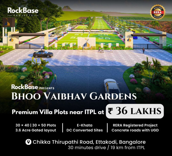  Residential Plot 1200 Sq.ft. for Sale in Chikka Tirupati Road, Bangalore