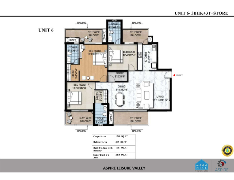 3.5 BHK 2176 Sq.ft. Apartment for Sale in Techzone 1, Greater Noida
