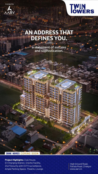 1 RK 872 Sq.ft. Apartment for Sale in Patiala Road, Zirakpur