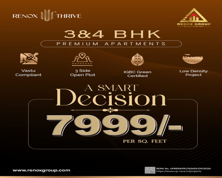 3 BHK 1582 Sq.ft. Apartment for Sale in Sector 10 Greater Noida West