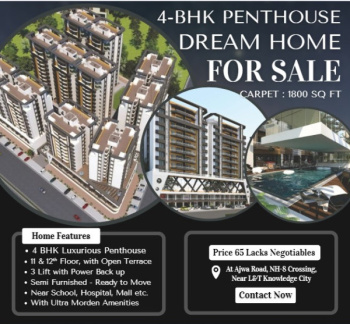  Penthouse for Sale in Ajwa Road, Vadodara