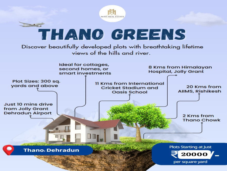  Residential Plot 900 Sq. Yards for Sale in Thano, Dehradun