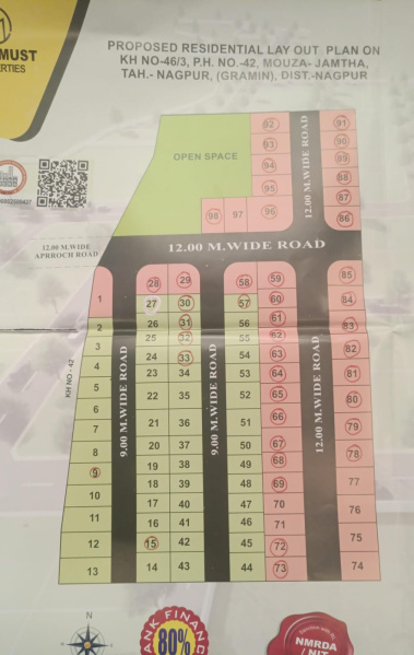  942 Sq.ft. Residential Plot for Sale in Jamtha, Nagpur