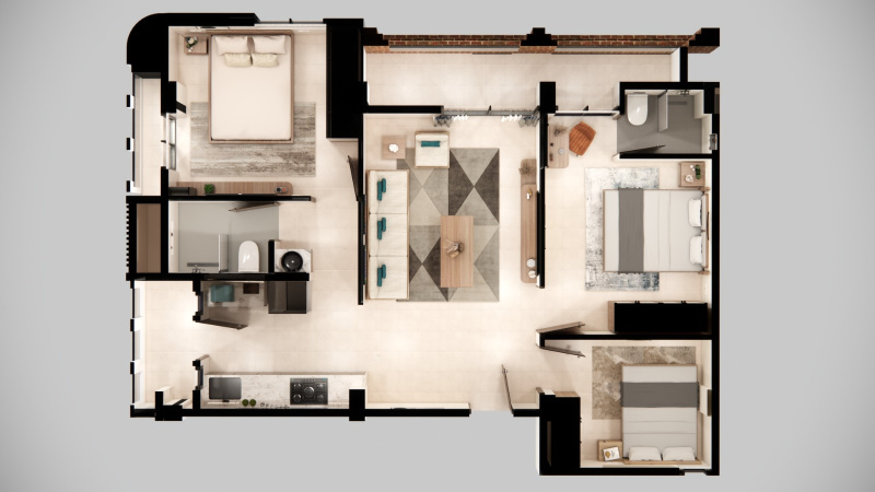 3 BHK Apartment 1147 Sq.ft. for Sale in Mahal, Nagpur