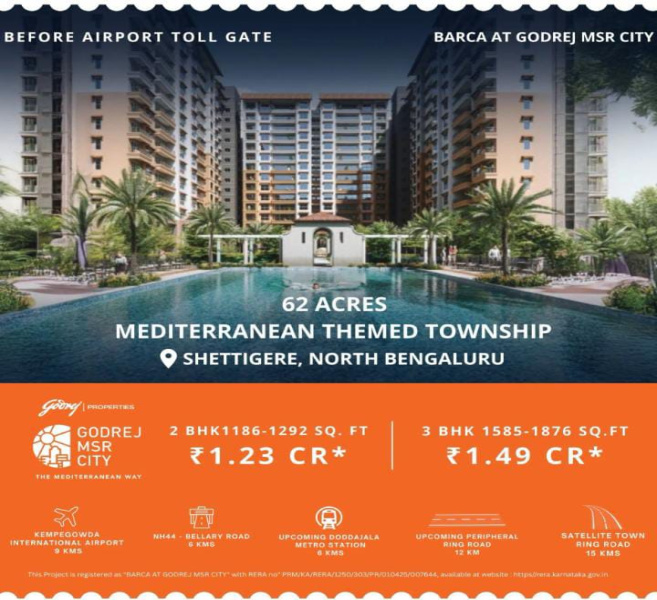 3 BHK Apartment 1600 Sq.ft. for Sale in Akshaya Nagar, Begur Road, Bangalore