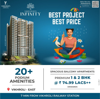 2 BHK Flat for Sale in Kannamwar Nagar I, Vikhroli East, Mumbai