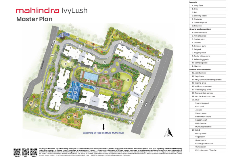 3 BHK 1115 Sq.ft. Apartment for Sale in Kharadi, Pune