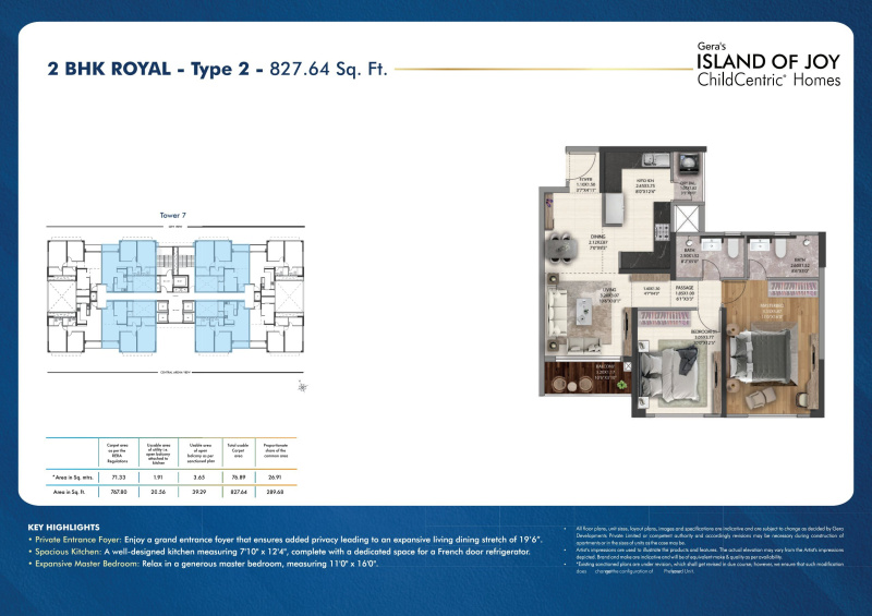 2 BHK Apartment 827 Sq.ft. for Sale in Kharadi, Pune